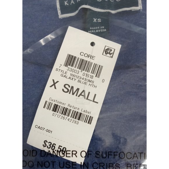 NWT Karen Scott Solid Shawl-Collar 3/4-Sleeve Top, Created for Macy's Sz XS - Picture 3 of 5